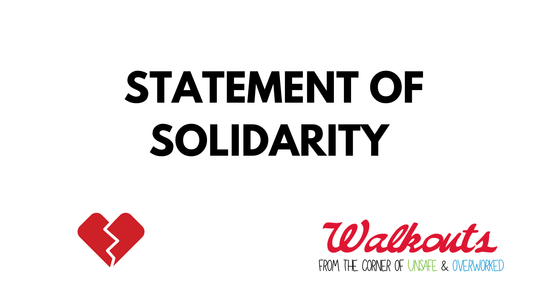 Statement of Solidarity Amongst Recent Pharmacy Walkouts
